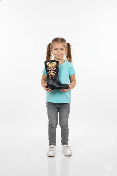 patik ayakkabı девойски дъждовни ботуши с кожена подплата и неплъзгащи се под...