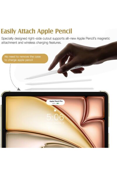 TEKNETSTORE Apple iPad Pro 11 M4 M5 2024 2025 11 Inch Tablet Compatible Flip Smart Stand Smart Case Smart Cover