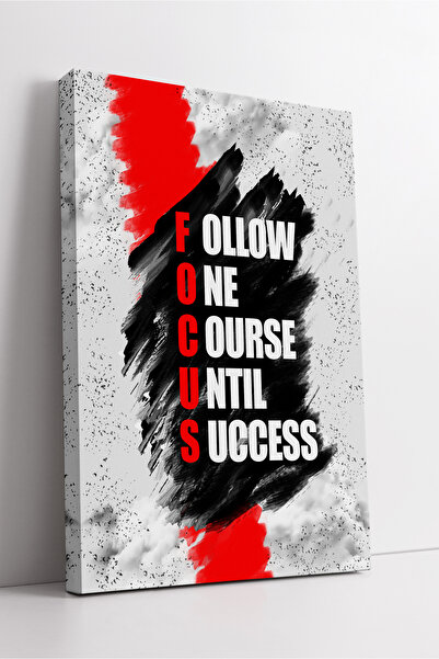 KOSS Dijital Roșu Negru Focus Urmărește o direcție până la succes Decor de perete modern cu pictură pe pânză