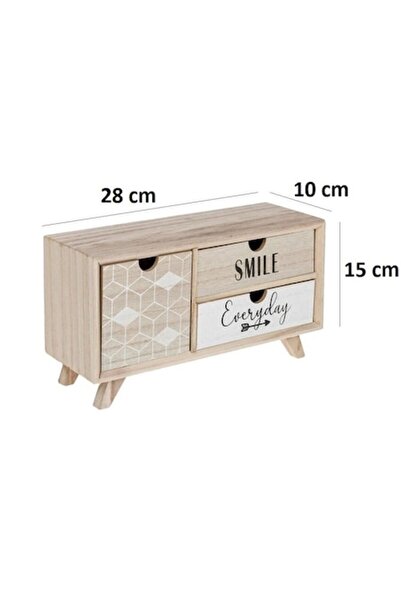 VENITIVO VINDEM CELOR INTELIGENTI Cutie organizatoare din lemn cu 3 sertare –...