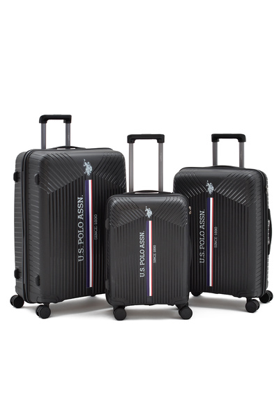 U.S. Polo Assn. U.S. Polo Assn Polipropilen Kırılmaz 3'lü Valiz Seti Büyük - ...