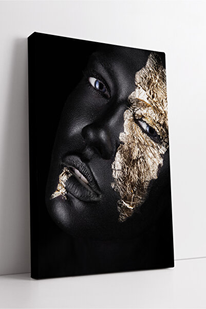 KOSS Dijital Μαύρο πορτρέτο με εφέ χρυσού φύλλου Καλλιτεχνικές λεπτομέρειες π...