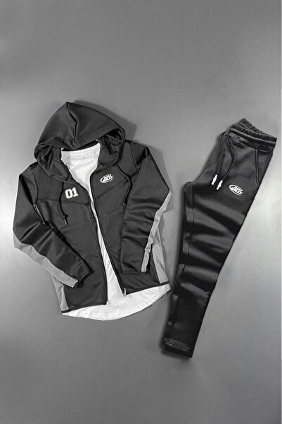 NOFLEN 01 Daily Dilly Printed Pocket Zippered Scuba Tracksuit Set