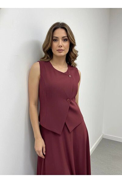 Bordo Yelekli Takım