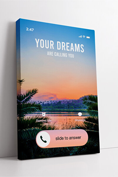 KOSS Dijital Pictură tipografică pe pânză cu tematică motivațională pentru am...