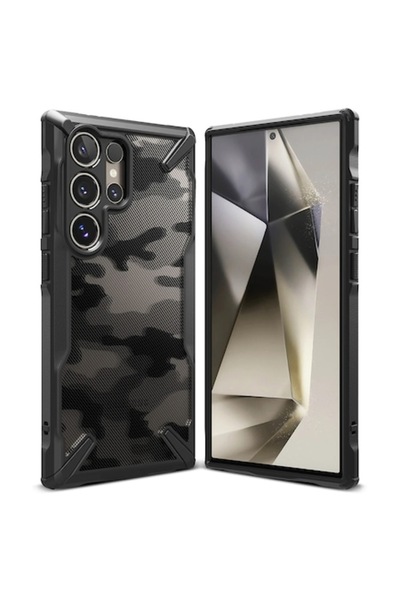 OEM Carcasă de înaltă protecție pentru Samsung Galaxy S24 Ultra - Tuds Shield Ringke Fusion X, plastic dur, camouflage