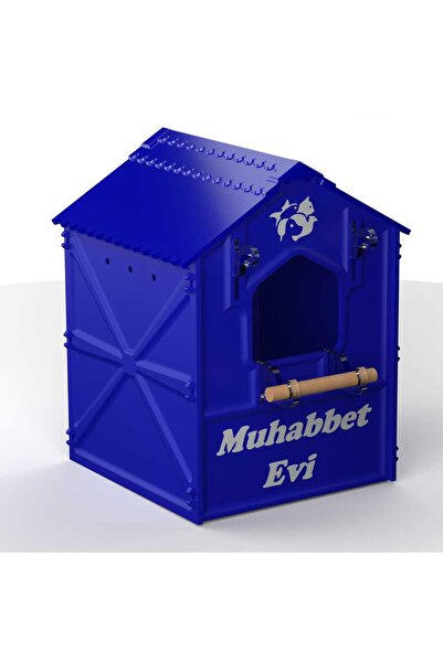 Almina Pet Plastik Kuş Yuvası Demonte 14. 5 x 14.5 x 20cm Lacivert