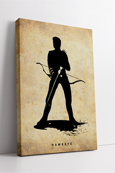 KOSS Dijital Hawkeye Silhouette Art Canvas Wall Decor Vintage Archer Design Minimal Modern Painting