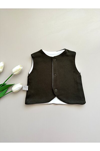 Mama Miel Baby Khaki Double-Sided Vest