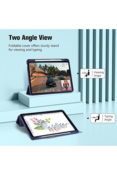 Generic Smart Cat Cot Folio Case for iPad Air 11-inch – Auto Wake/Sleep Magnetic Cover