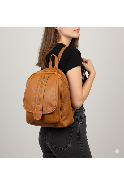 Kılinkır حقيبة ظهر من الجلد الناعم متعددة الاستخدامات ومتعددة الأقسام ومناسبة للاستخدام اليومي