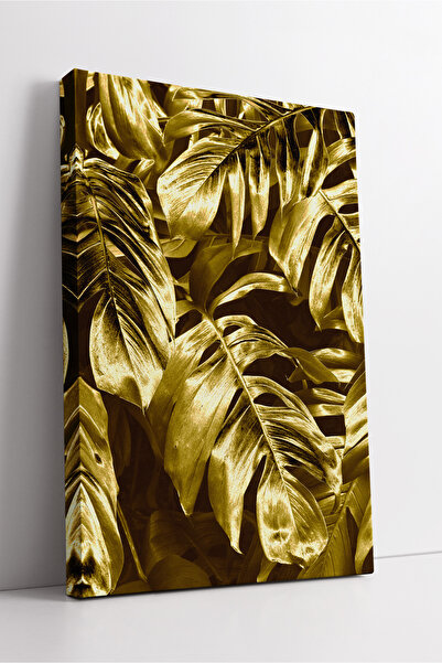 KOSS Dijital Modele de frunze tropicale aurii, artă modernă a naturii, pictur...