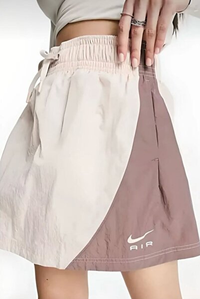 Nike Μίνι φούστα Air Woven σε καφέ χρώμα Γυναικεία υφαντή αθλητική φούστα καφέ μπεζ