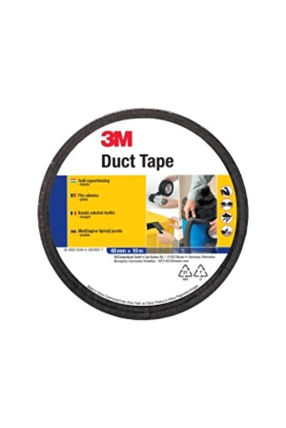 3M Duct Tape Extra Strong, Black, 50 mm x 10 m - For Signaling and Repairs