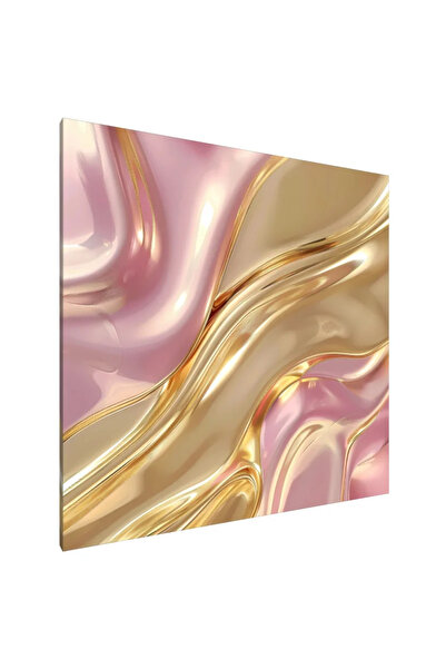 PozaTablou Pictură pe pânză: Valuri aurii ale eleganței 80x80 cm