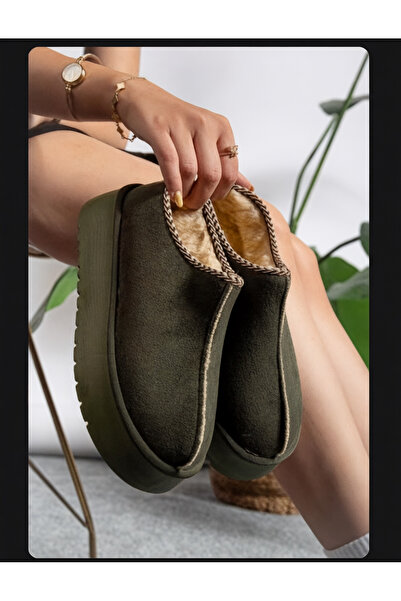 brawerlife Γυναικείες χειμερινές παντόφλες και παπούτσια για το σπίτι με χοντρή γούνινη σόλα