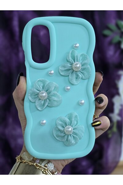 Magic Ring حافظة هاتف أنيقة متوافقة مع سامسونج جالاكسي A24 بلون أخضر مائي مع ...