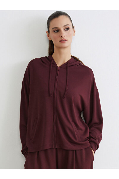 LC Waikiki Alita City Farkıyla Soulife Burgundy Combed Cotton Plain Standard ...
