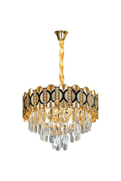 HAMER نجف كريستال مودرن ذهبي شكل كلاسيكي مقاس 400 ملم