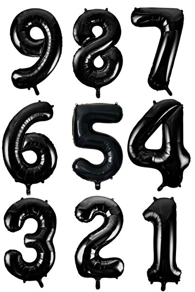 PARTİAVM 1 Year Old Giant Black Number Balloon Spider-Man Birthday Balloon Set Superhero Themed Economical Set