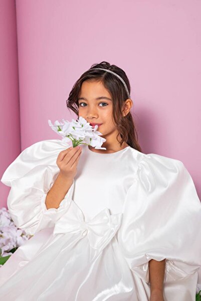 Miss Lorin Kids ΠΑΙΔΙΚΟ ΒΡΑΔΙΝΟ ΦΟΡΕΜΑ ΜΕ ΜΑΝΙΚΑ ΜΠΑΛΟΝΙ