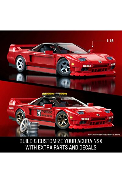 HOT WHEELS Elite Series – 1990 Acura NSX 1:16 Construction Set (876 pieces)