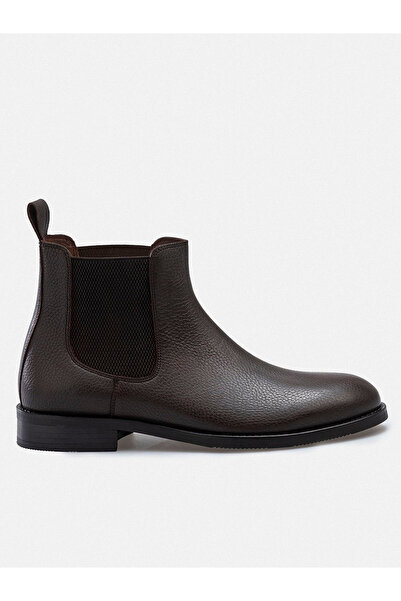 Adam Ayakkabı Kahverengi Hakiki Floater Deri El Yapımı Chelsea Erkek Bot