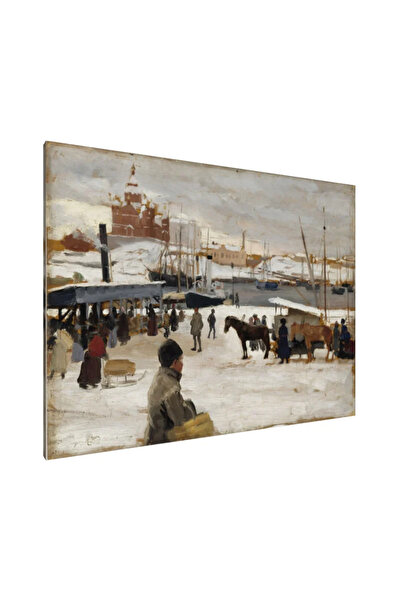 PozaTablou Pictură pe pânză: Călătoria șoptită a iernii (90x70 cm)