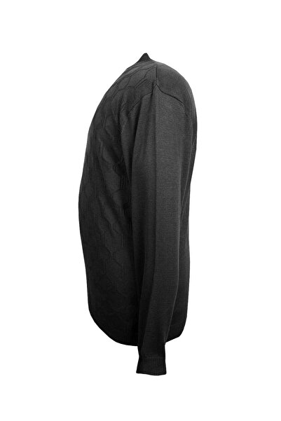 tambattal Plus Size Half Fisherman Pattern Knitwear Sweater