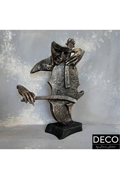 DECO DEKORATIF Decoratiune violoncel Deco H33 cm negru-aramiu