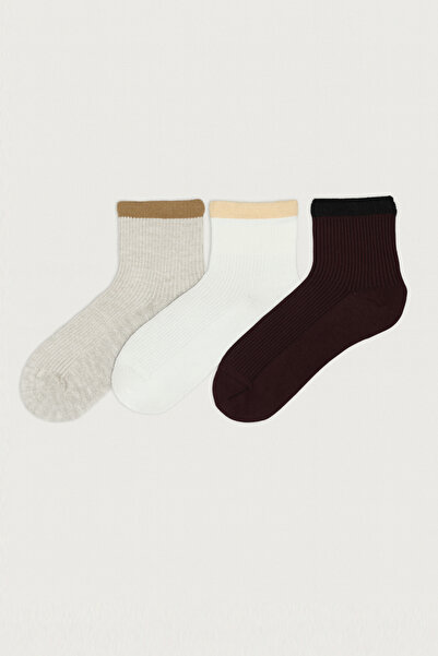 MEM SOCKS 3-компонентна гумена секция, пухкав дерби модел, безшевни памучни дамски/момичешки чорапи