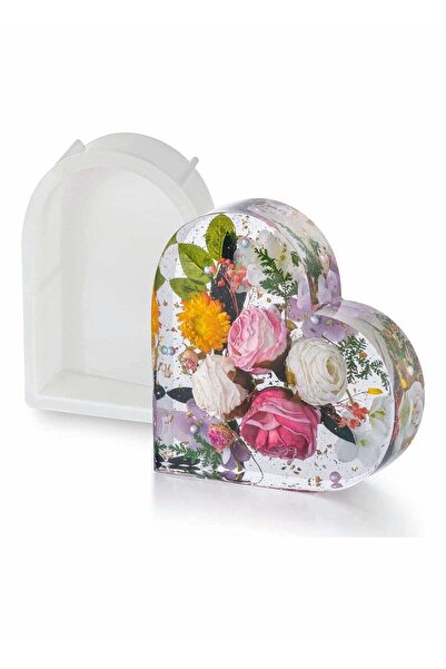 Generic Resin Moulds Heart, Resin Moulds for Flowers, Deep Resin Moulds, Large Silicone Moulds for R