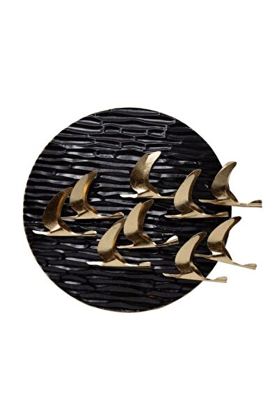 EUROLAMP Decorațiune murală metalică H59 cm negru-auriu