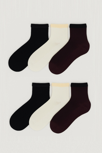 MEM SOCKS 6-пакет безшевни памучни чорапи с флисова подплата за жени/момичета