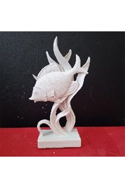 DECO DEKORATIF Deco White Fish Decoration
