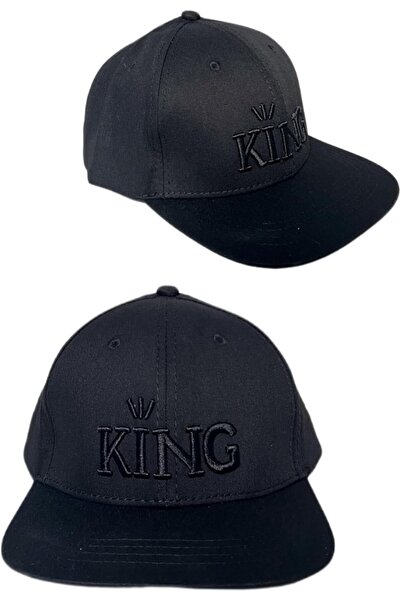 Generic قبعة رياضية مطرزة من KING، سوداء، قبعة بيسبول عصرية