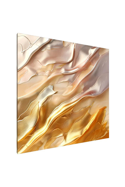 PozaTablou Pictură pe pânză: Valuri aurii ale seninătății 70x70 cm