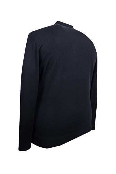 tambattal Plus Size Half Fisherman Pattern Knitwear Sweater