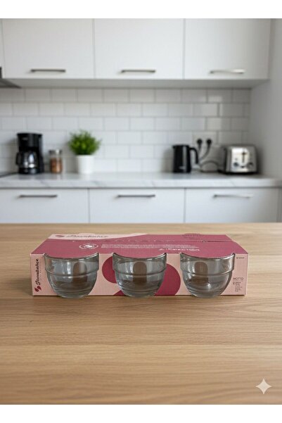 Mebey Home Paşabahçe Motto Cam Kase Takımı