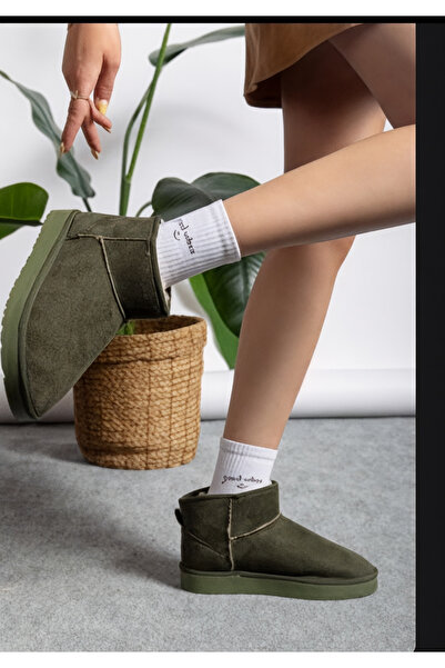 brawerlife Γυναικείες μπότες χειμερινές κοντές μίνι μπότες με ψηλό τακούνι με χοντρή σόλα από μαλλί και γούνα