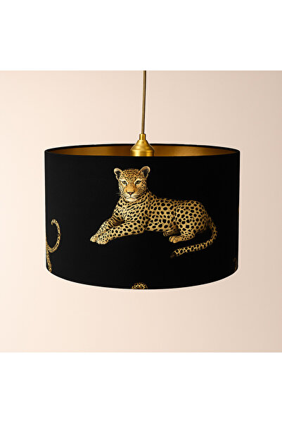 Mivera Maison Siyah Leopar Desenli El Yapımı Avize