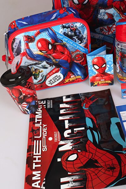 SPIDERMAN New Season Licensed Umbrella with Case with Dekomus, School, Lunch Box and Pen Bag, Water Bottle,