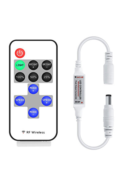 BK Teknoloji Kumandalı DC 12-24V Tek Renk Şerit LED Dimmer Kontrol Cihazı
