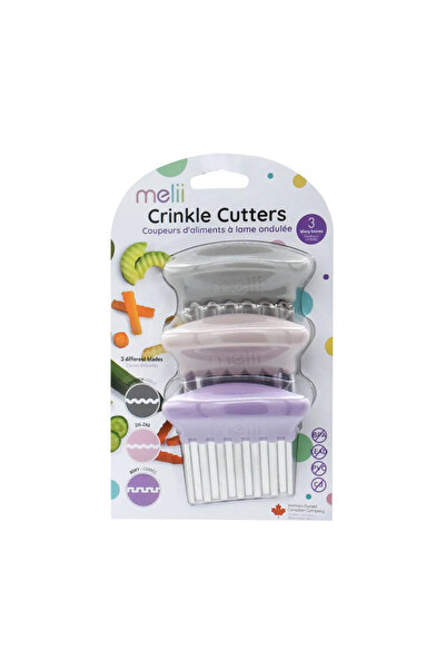 Melii Snack Knife Set, 3 Shapes, Pink Purple Grey