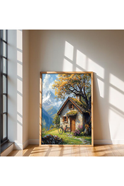 alphobitasarım Tonuri aurii și splendoarea albastru-montan al toamnei - Pictu...