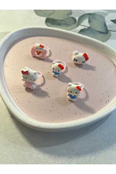Bi Toka Kids Store Sevimli Hello Kitty Figürlü Karışık Renk 5li Ayarlanabilir...