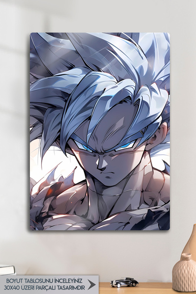 DekorHane Son Goku Metal Painting, Dragon Ball Z Wall Decor, Anime Art, Modern Home Office Gift