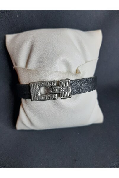 MRYart Kayi Length Faux Leather Bracelet Black