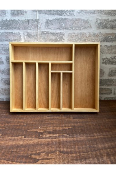 ayfiwood 45X35 cm Wooden Spoon Holder Inside Drawer Dinnerware and Serving Utensils Organizer