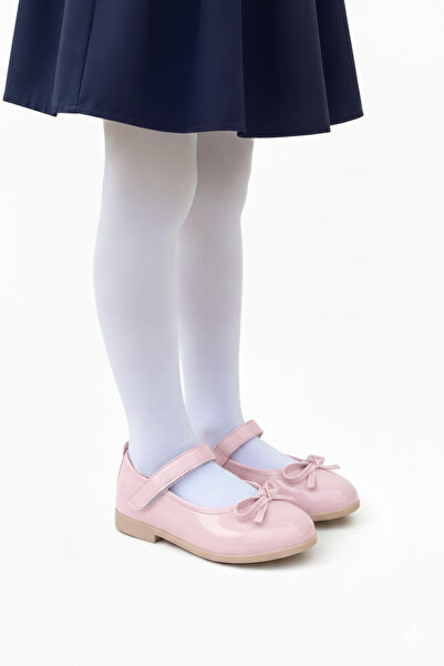 NeSe Shoes Girls' Ballerinas with Thin Bow Detail, Orthopedic Sole